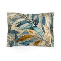 Watercolor Leaves standard pillow sham
