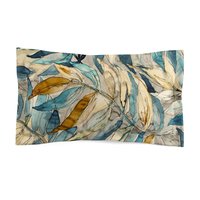 Watercolor Leaves king pillow sham