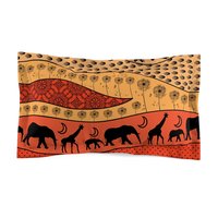 Colorful African Art King pillow sham