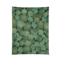 Green and Gold Asian Leaf Bedding