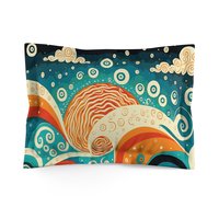 Nautical Folk Art standard pillow sham