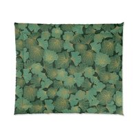 Green and Gold Asian Leaf Bedding