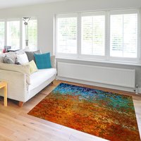 Abstract Ombré Rug in Southwestern Colors