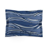 blue waves standard pillow sham