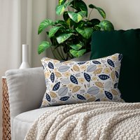 Leaf Design Reversible Lumbar Pillow