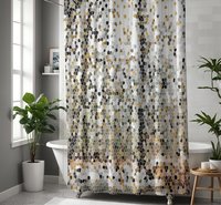 Winter Woodland Mosaic Shower Curtain