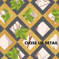 Country Garden Lattice Shower Curtain close up