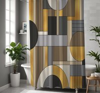 Mid-Century modern shower curtain