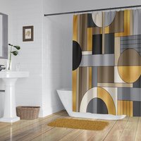 Mid-Century modern shower curtain