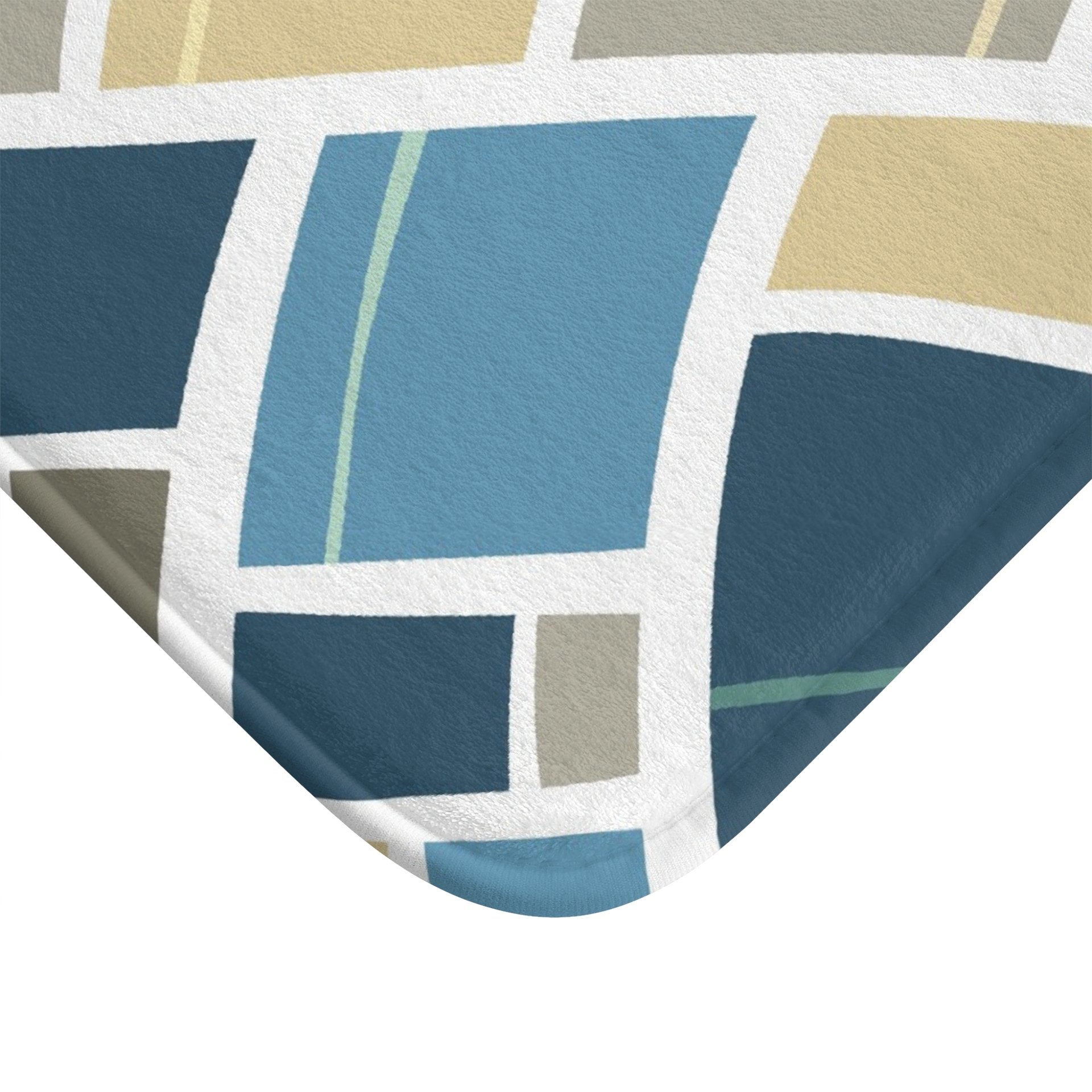 bath mat corner close up