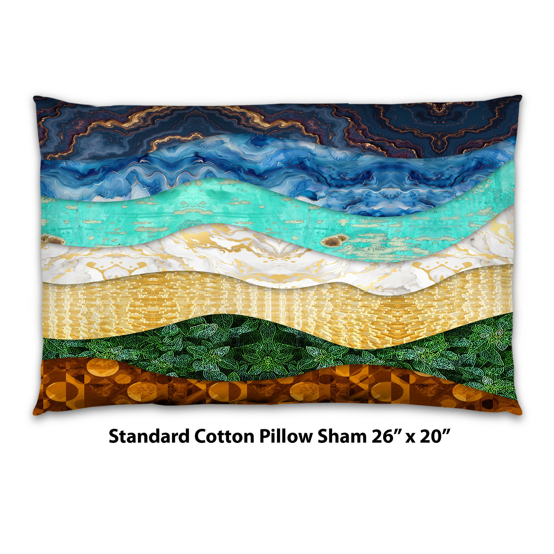 Colorful Wavy Stripes Bedding Set, Cotton or Poly