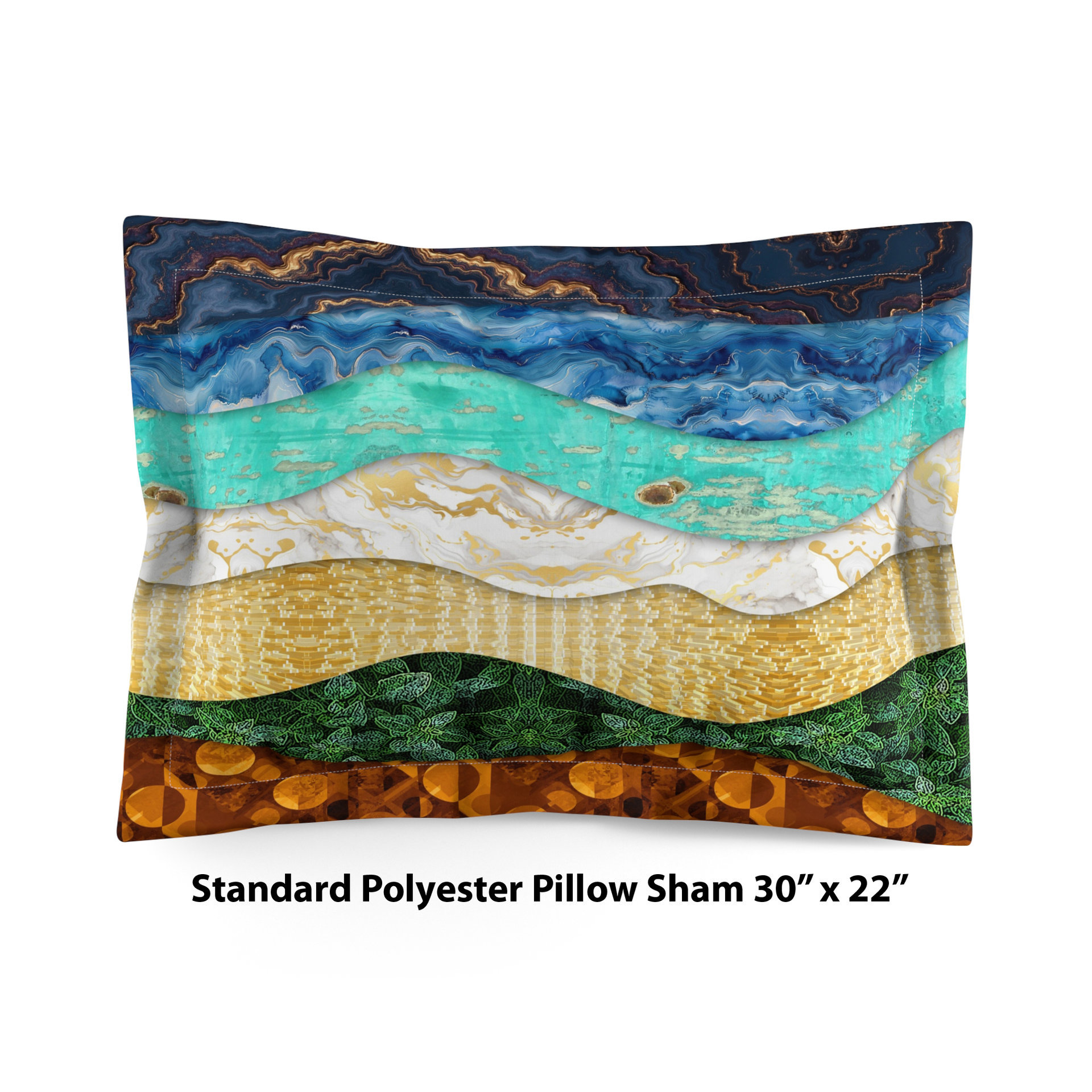 Colorful Wavy Stripes Bedding Set, Cotton or Poly