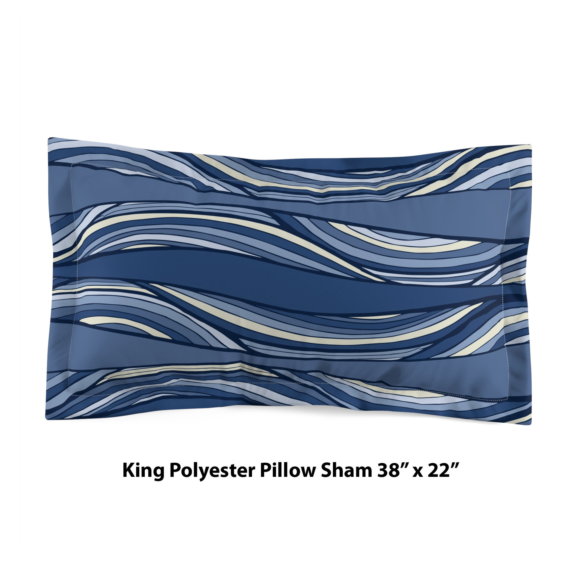 Blue Waves Bedding, Cotton or Poly