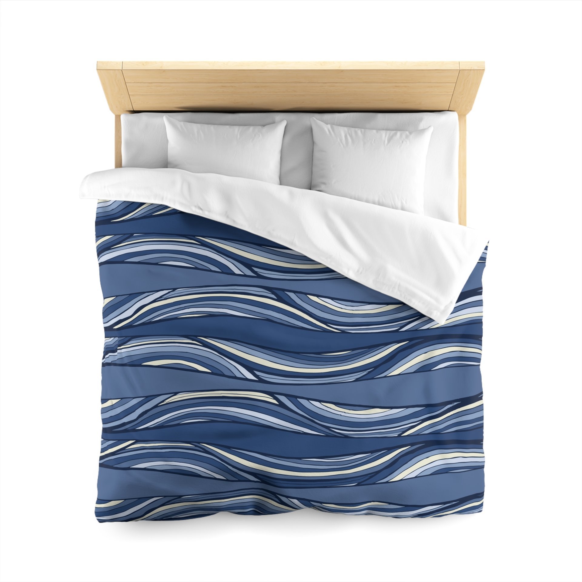Blue Waves Bedding Queen Duvet Cover