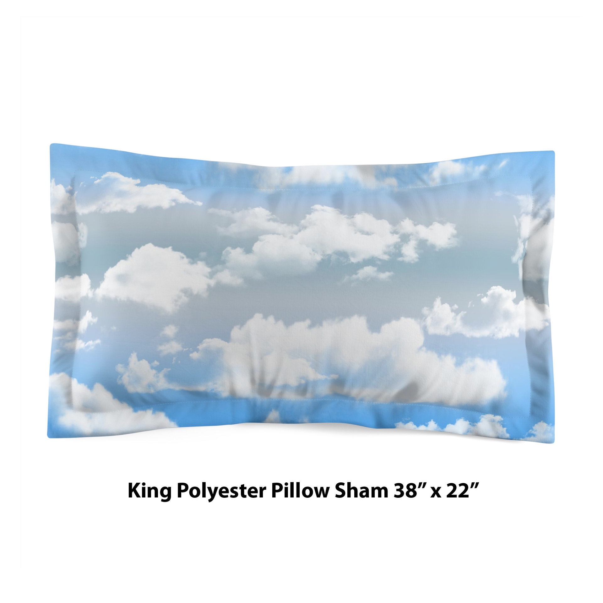 Cloudy Blue Sky Bedding, Cotton or Poly