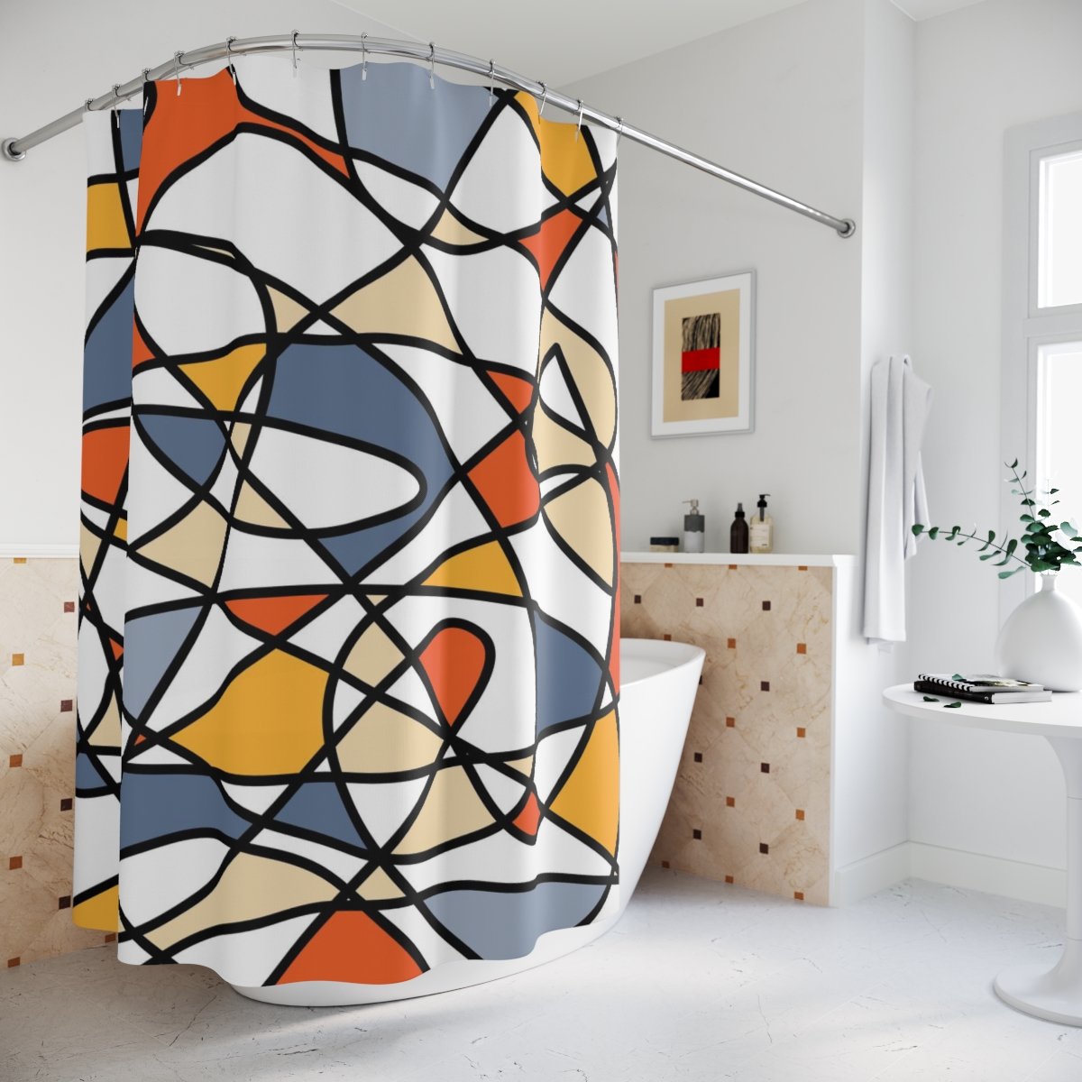Doodle Art Statement Shower Curtain
