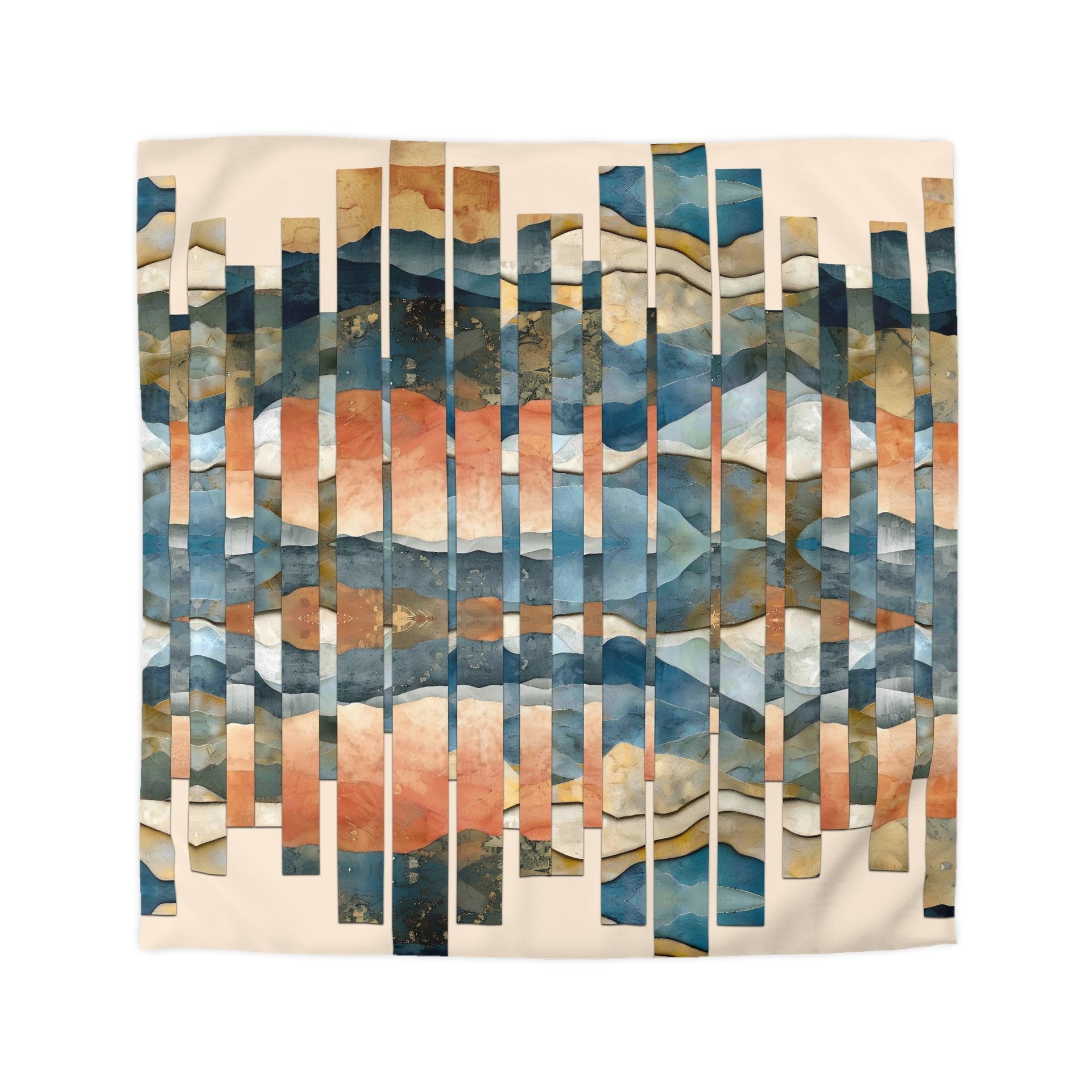 Abstract boho landscape queen comforter