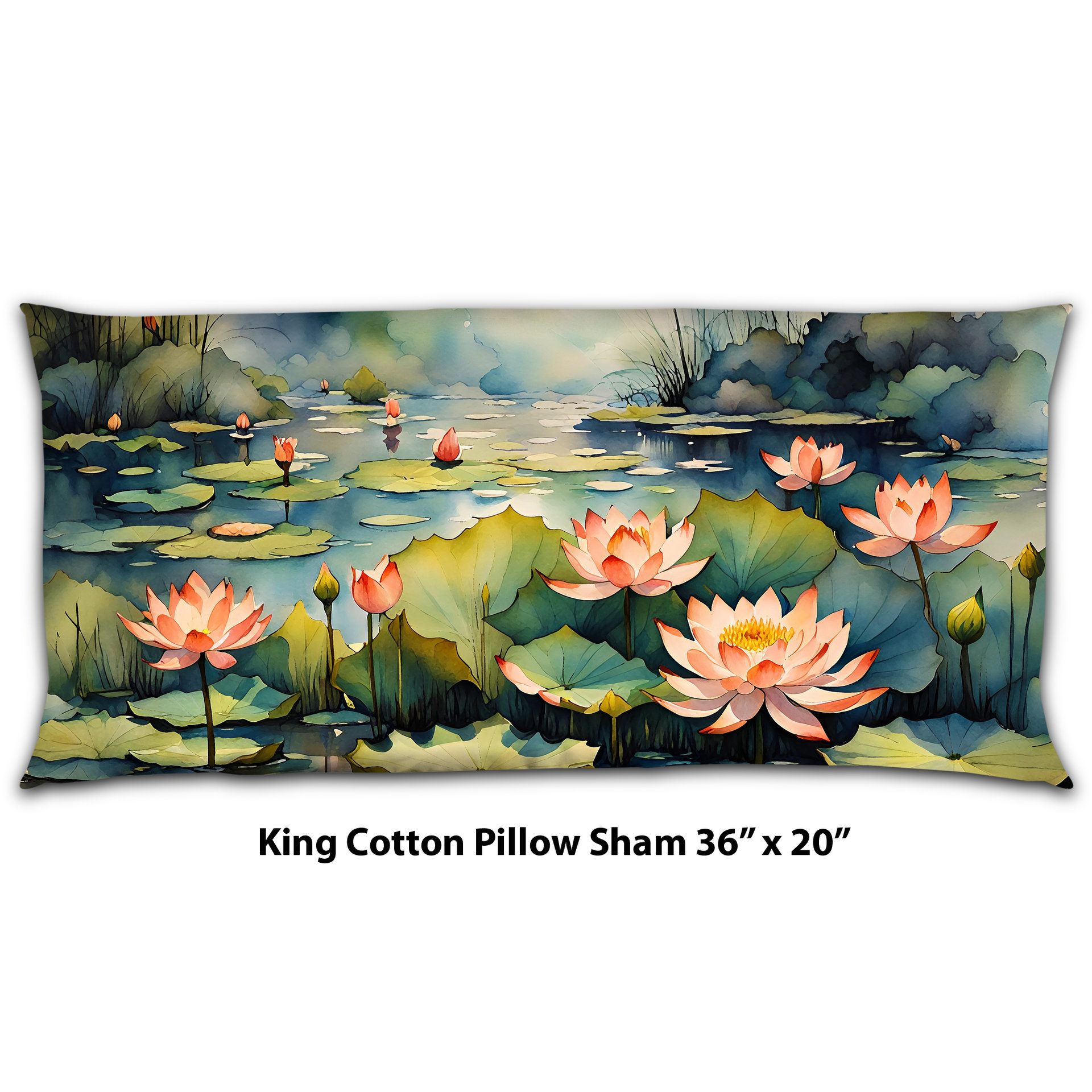 Water Lily Bedding, Cotton or Poly