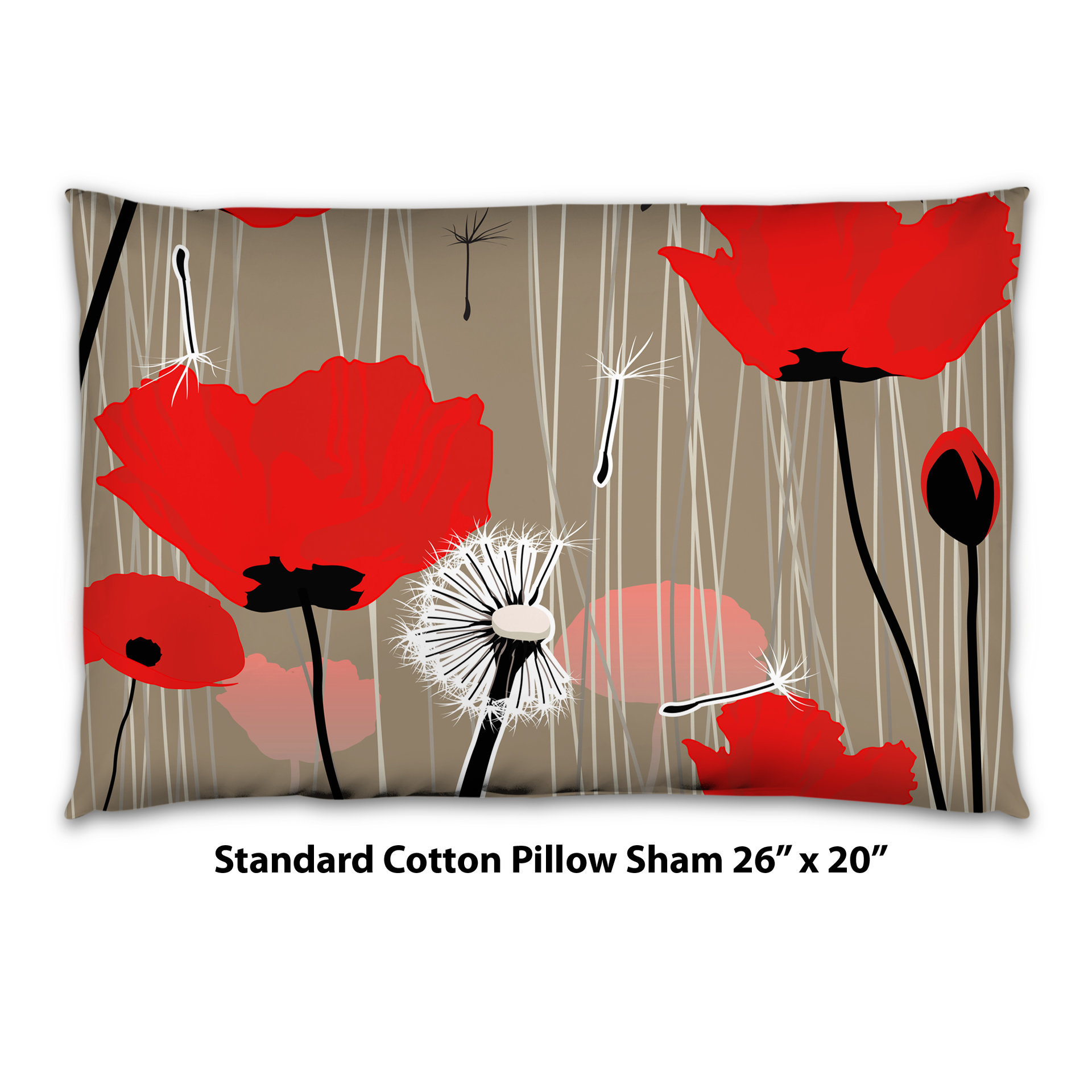 Red Poppy Bedding, Cotton or Poly