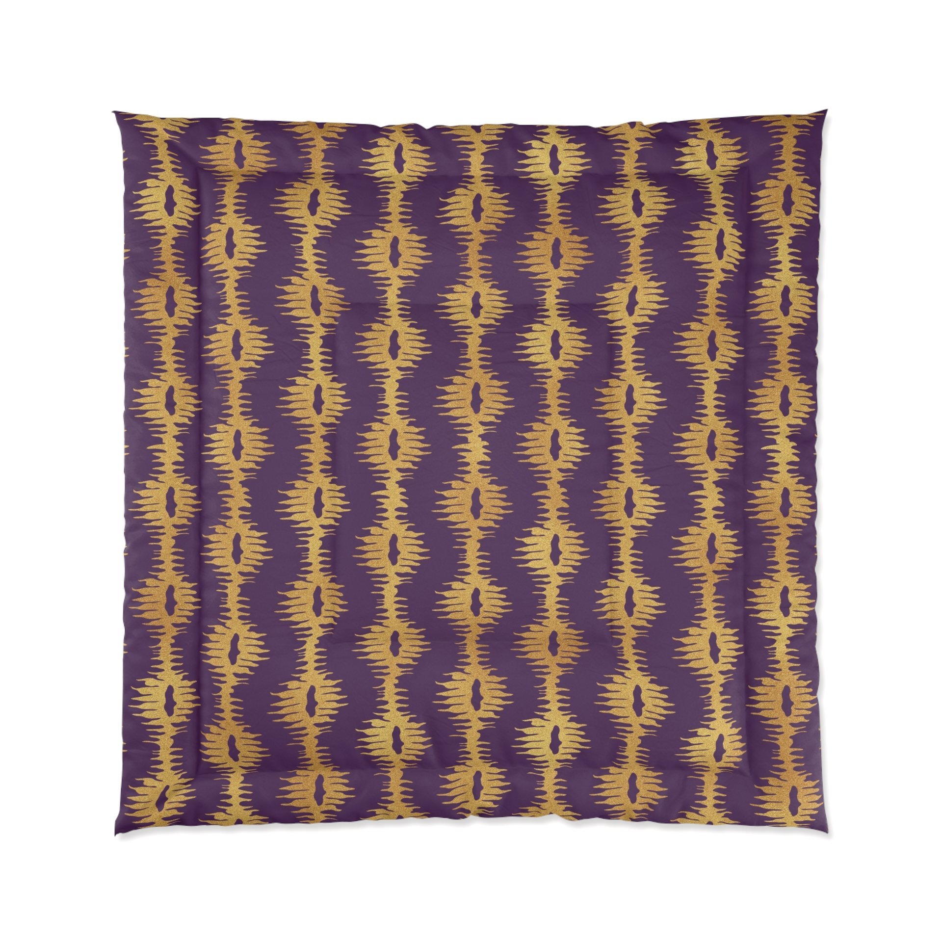 Purple with Gold Stripes queen comforter