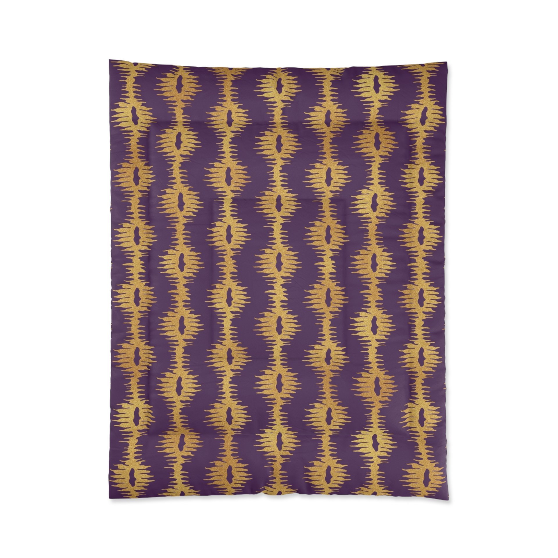 Purple with Gold Stripes twin comforter
