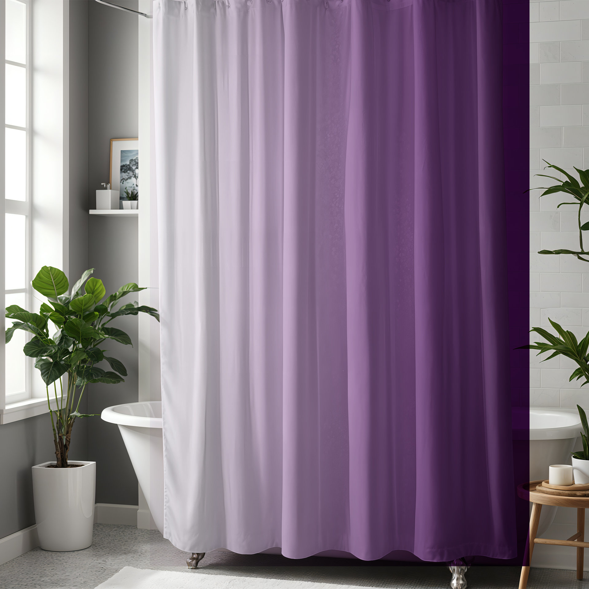 Purple Ombré Shower Curtain
