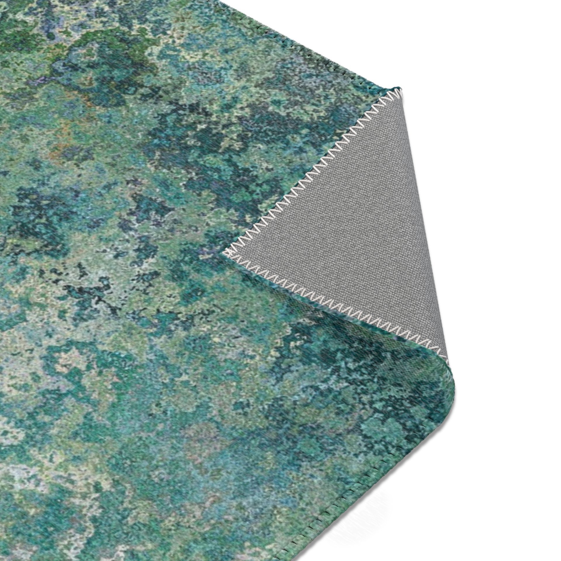 Rug close up showing underside material
