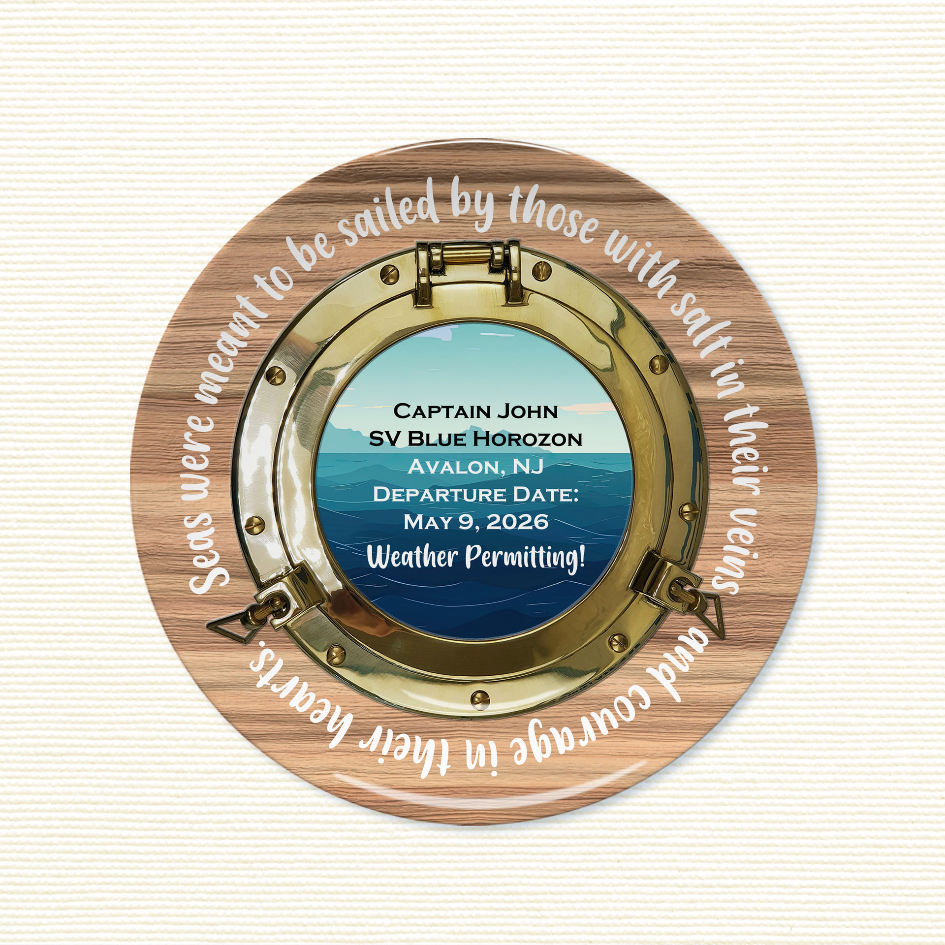 Personalized Retirement Gift Plate for a Sailor