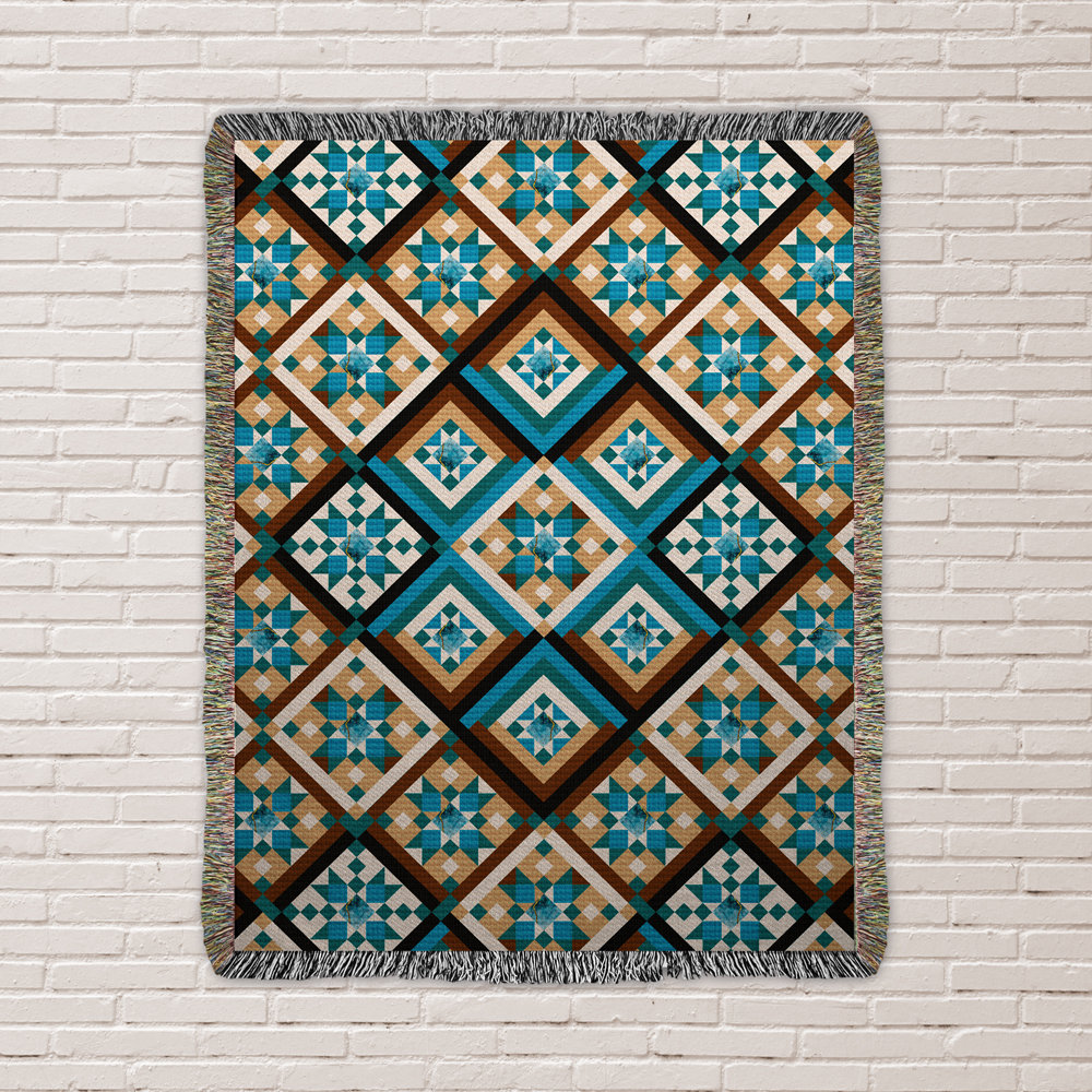 Southwestern Throw Pillow, Diamond Pattern