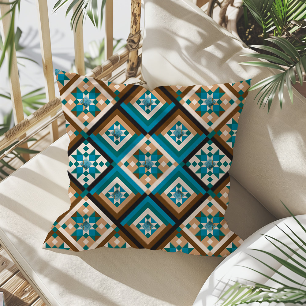 Southwestern Throw Pillow, Diamond Pattern