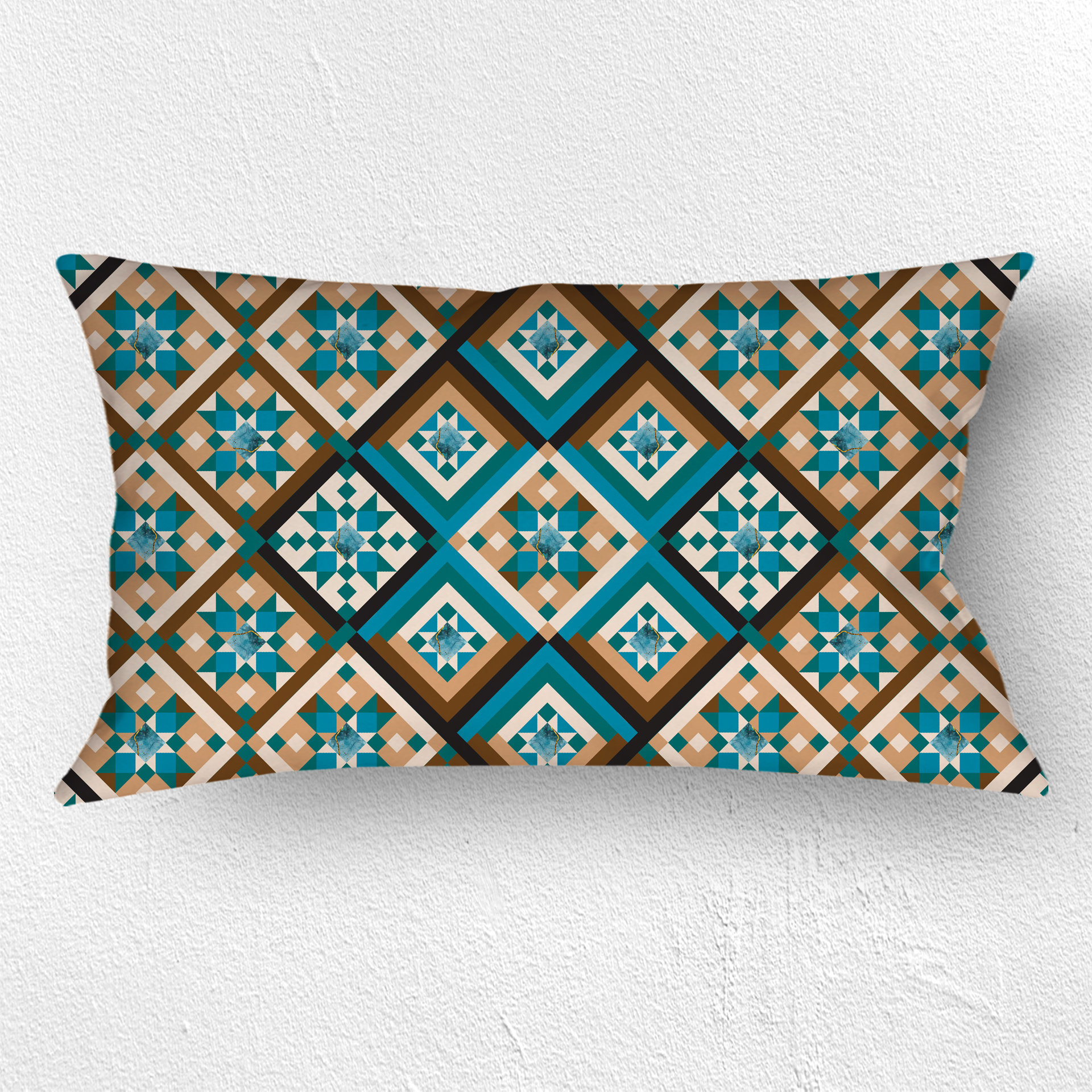 Southwestern Lumbar Pillow, Diamond Pattern