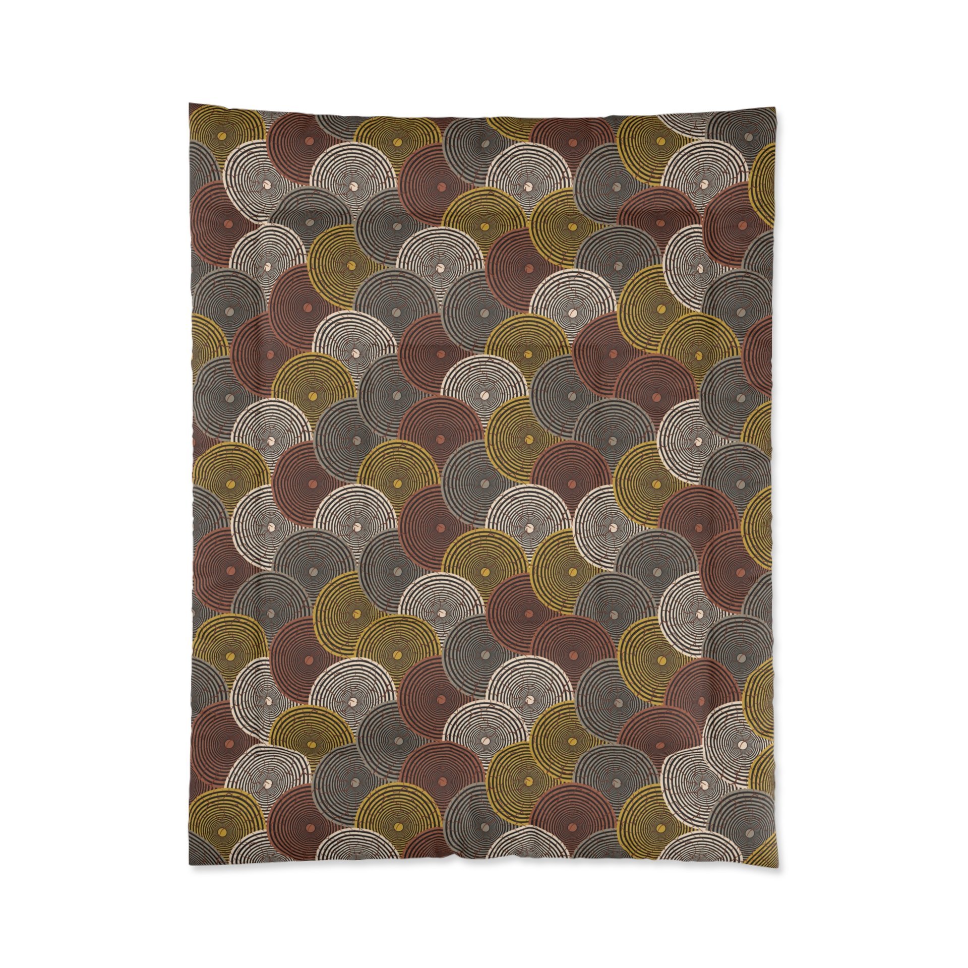 African Wax Print, Boho Geometric comforter, twin, Cotton or Poly