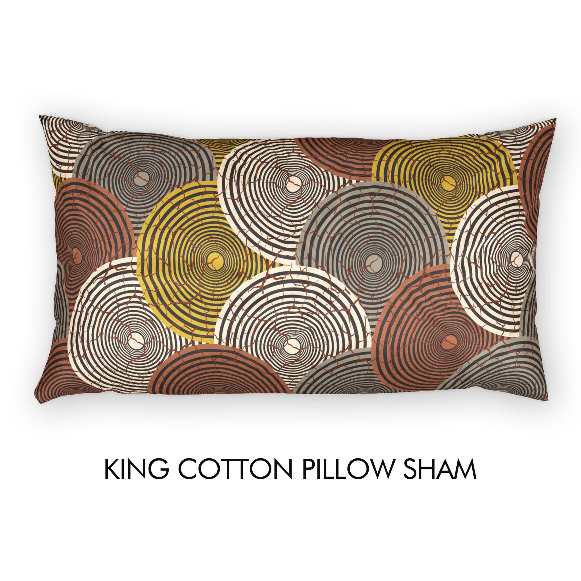 African Wax Print pillow sham