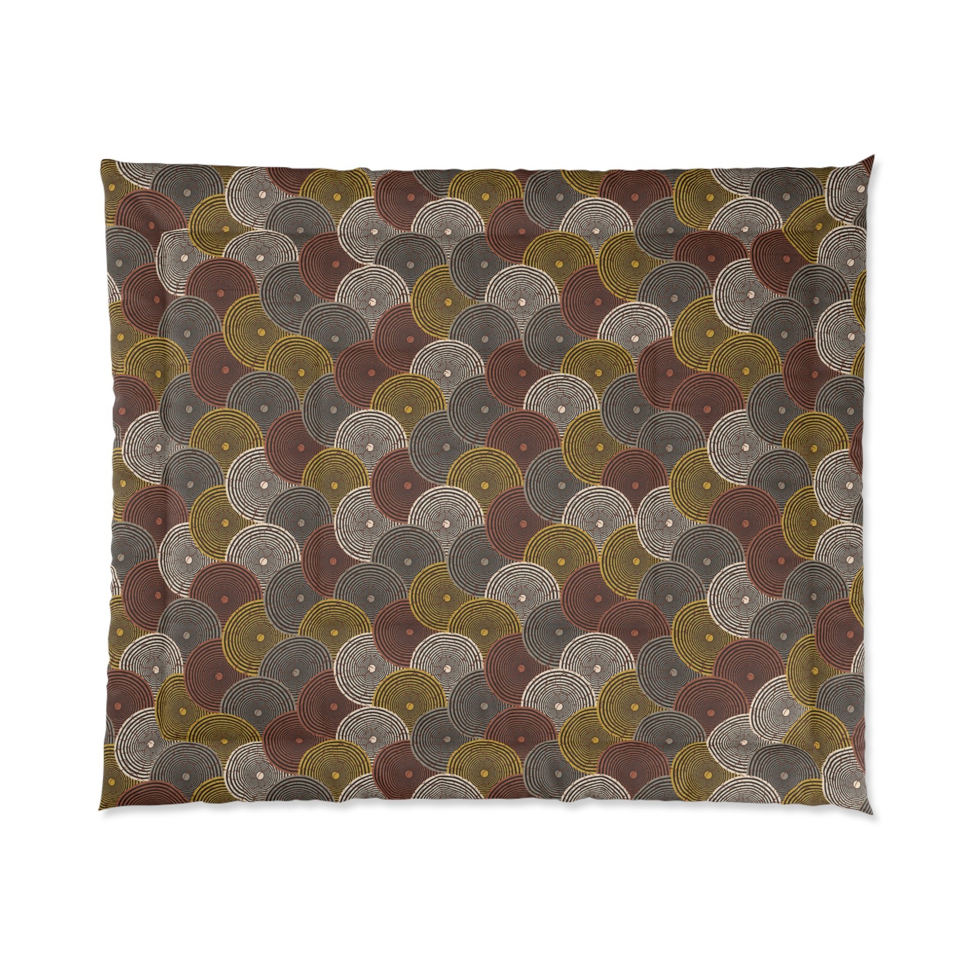 African Wax Print, Boho Geometric comforter, king, Cotton or Poly