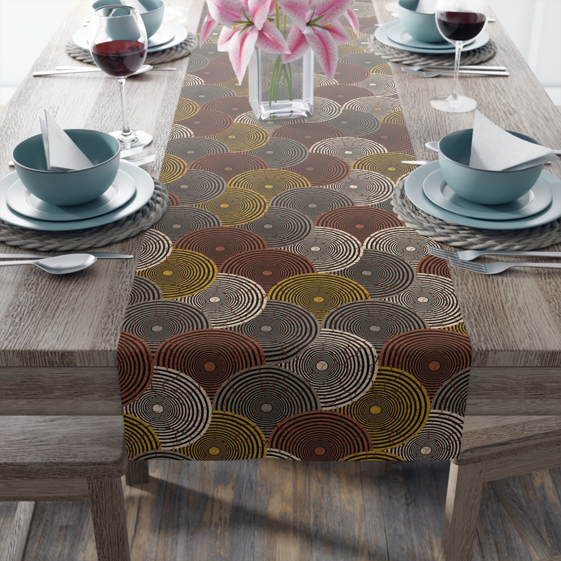 African Wax Print table runner
