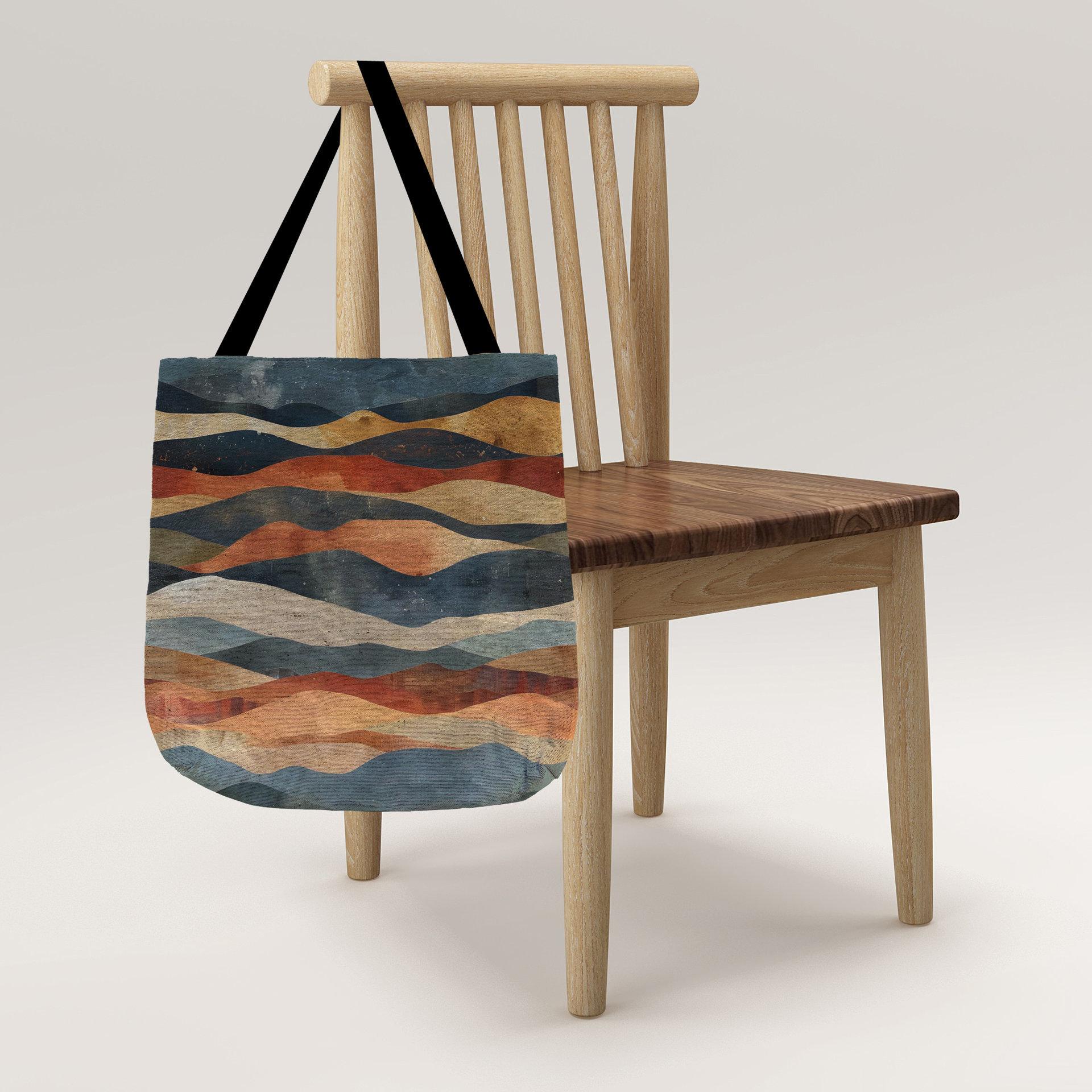 Wavy stripes Woven Tote Bag