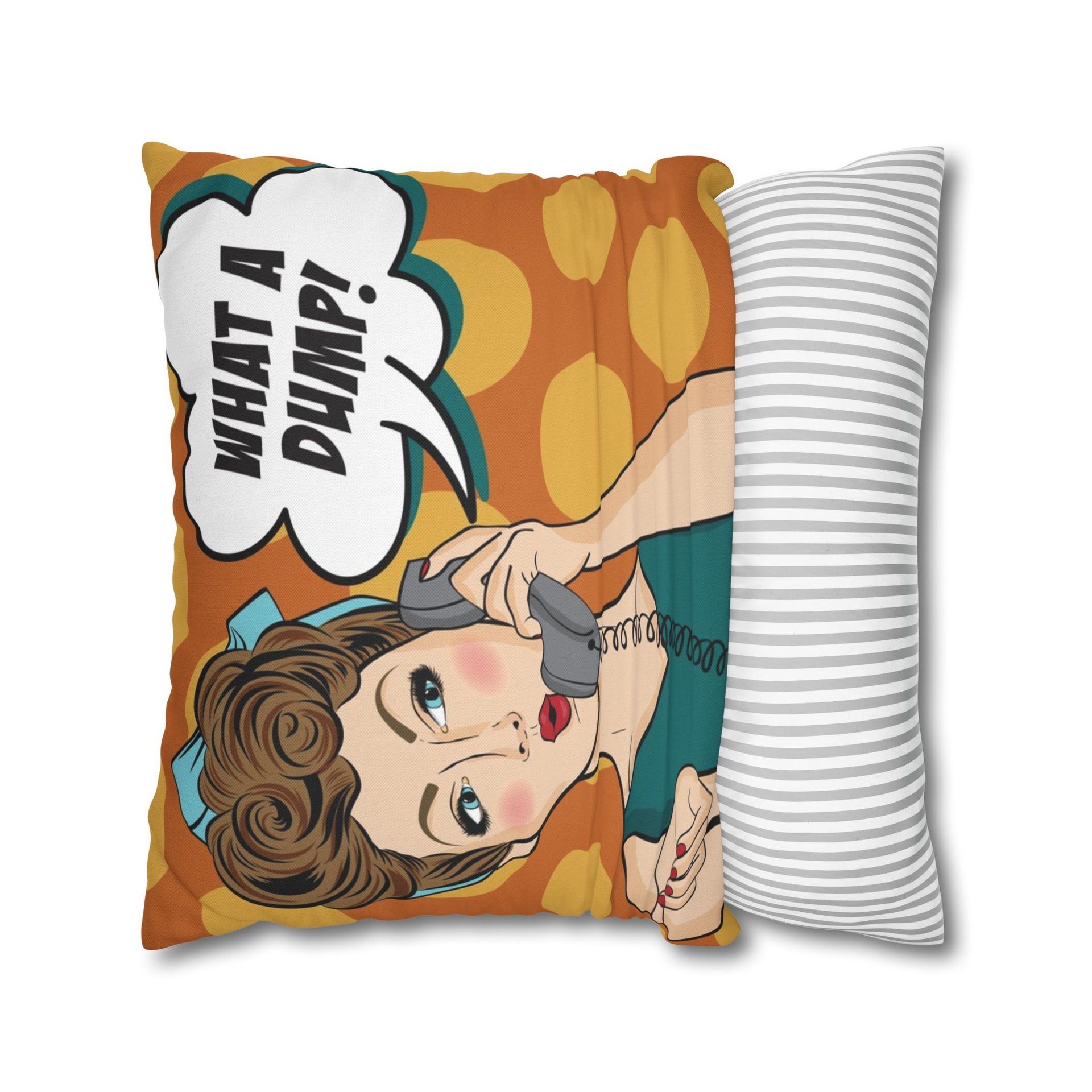 Whimsical Pop Art Pillow, Funny Gag cushion cover