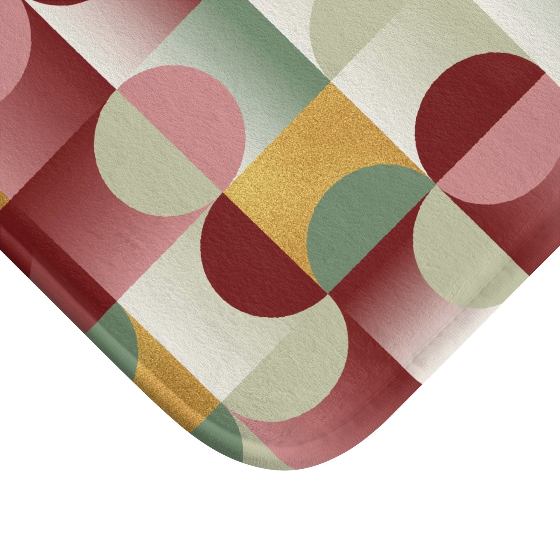 Abstract Geometric Large bath mat corner close up