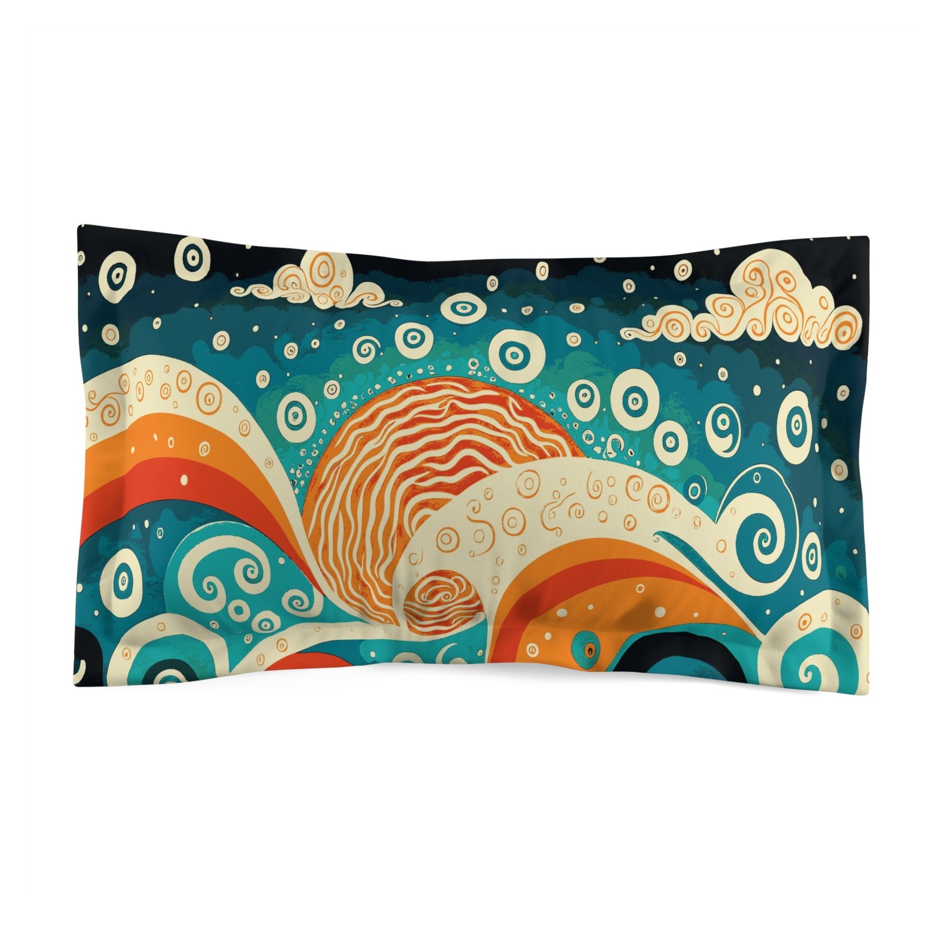 Nautical Folk Art King pillow sham
