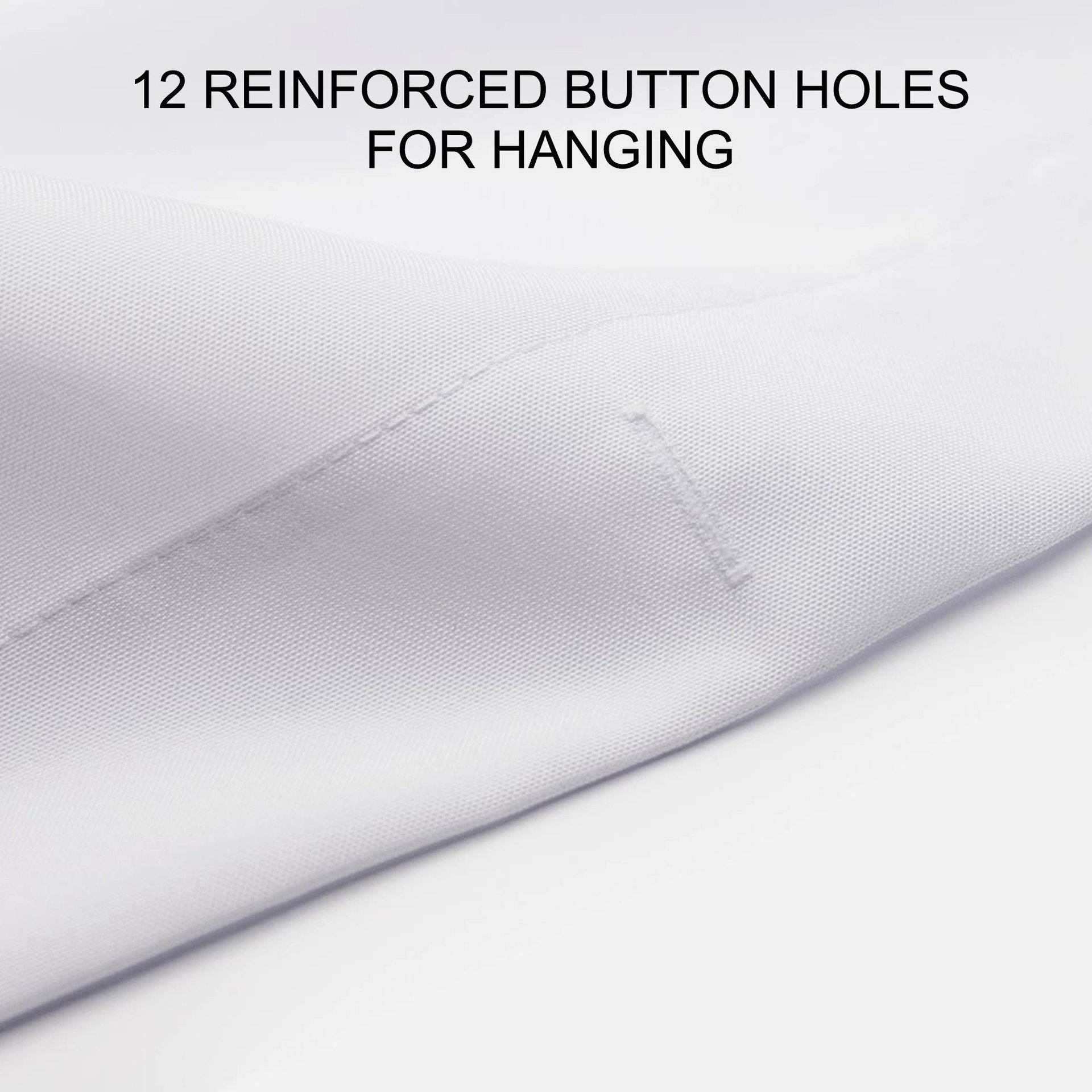 button-hole top of shower curtain