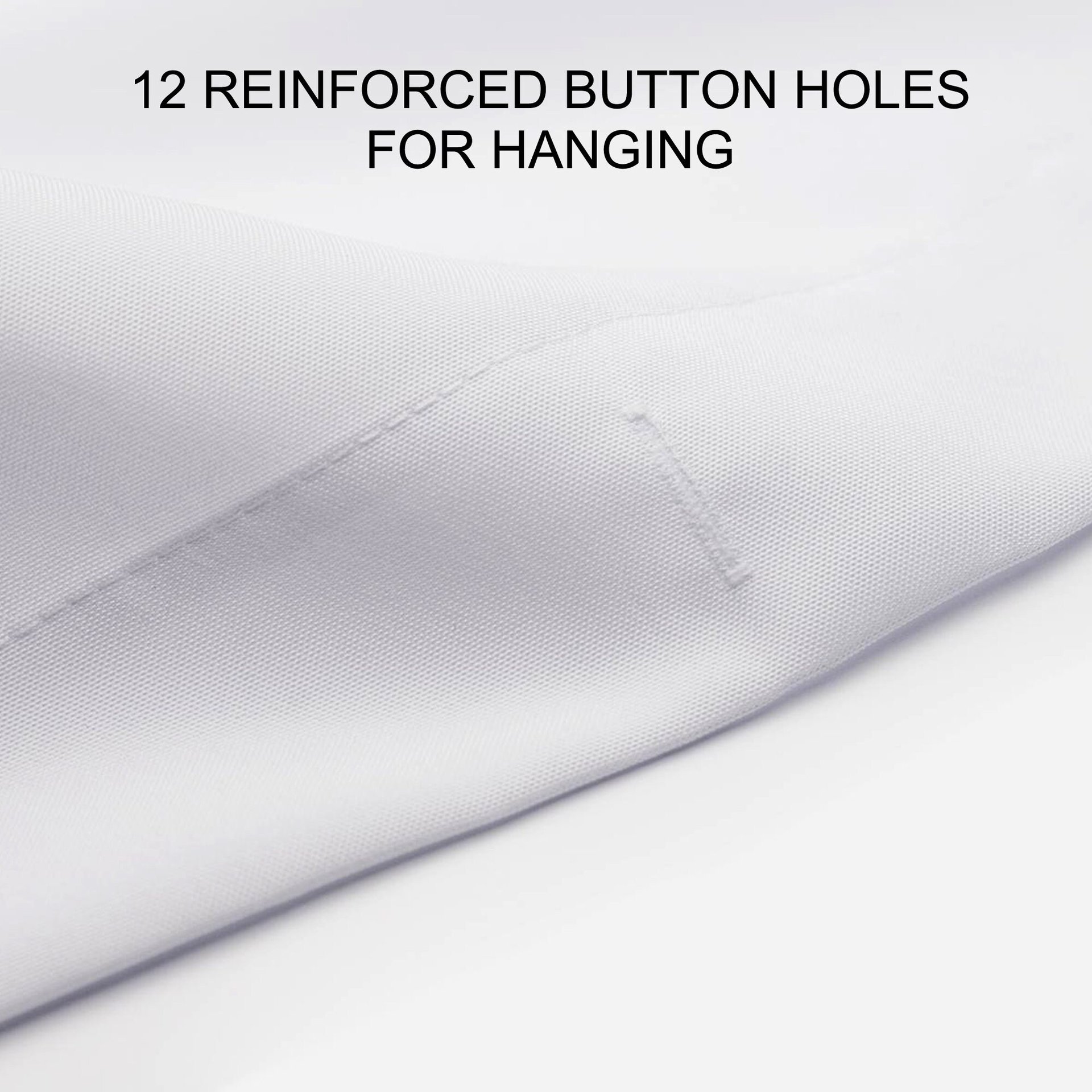 shower curtain button hole top