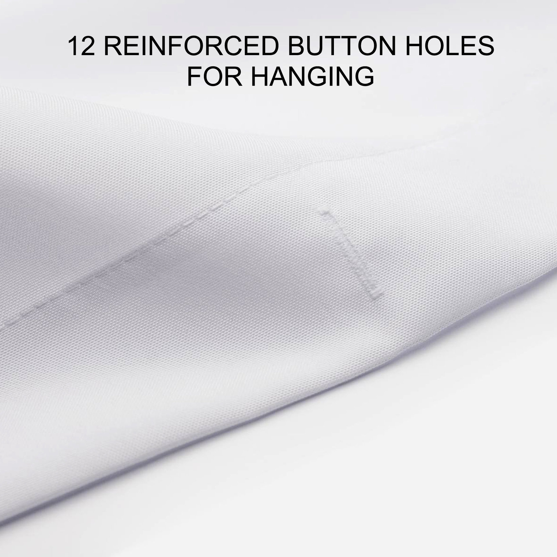 button hole shower curtain top