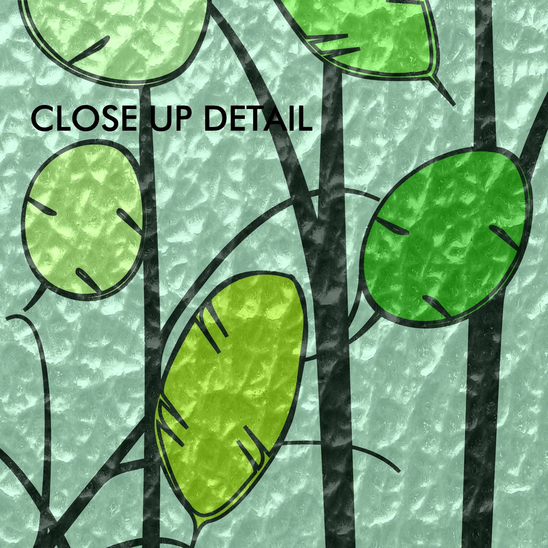 Green Honesty Plant Shower Curtain detailed view