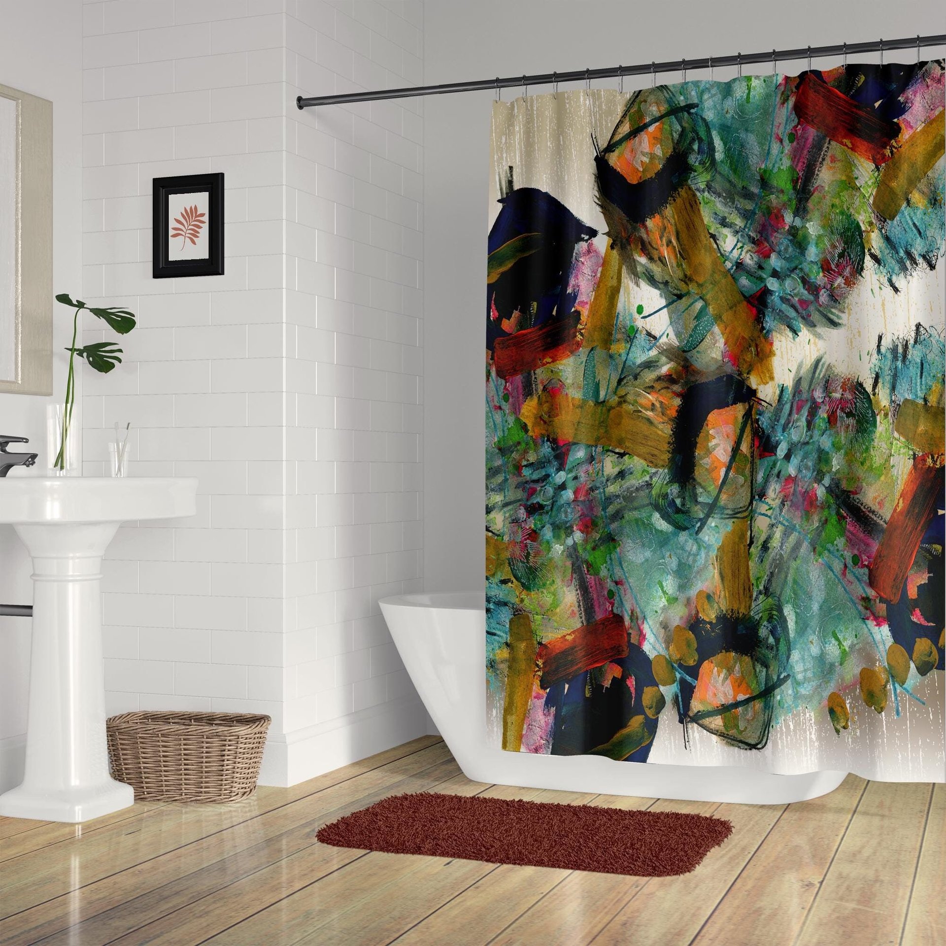 Urban Modern Art Shower Curtain