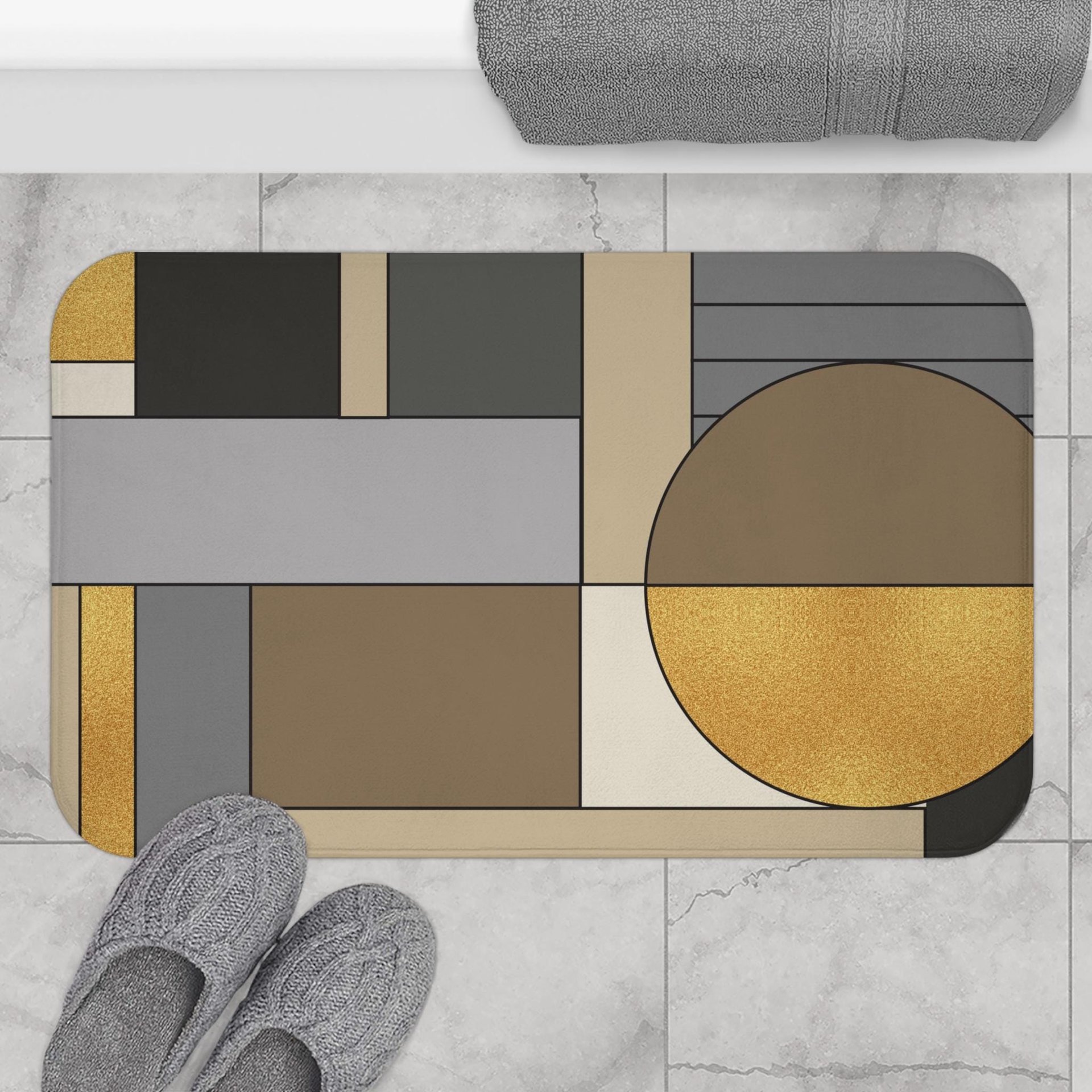 Mid-Century modern bath mat large