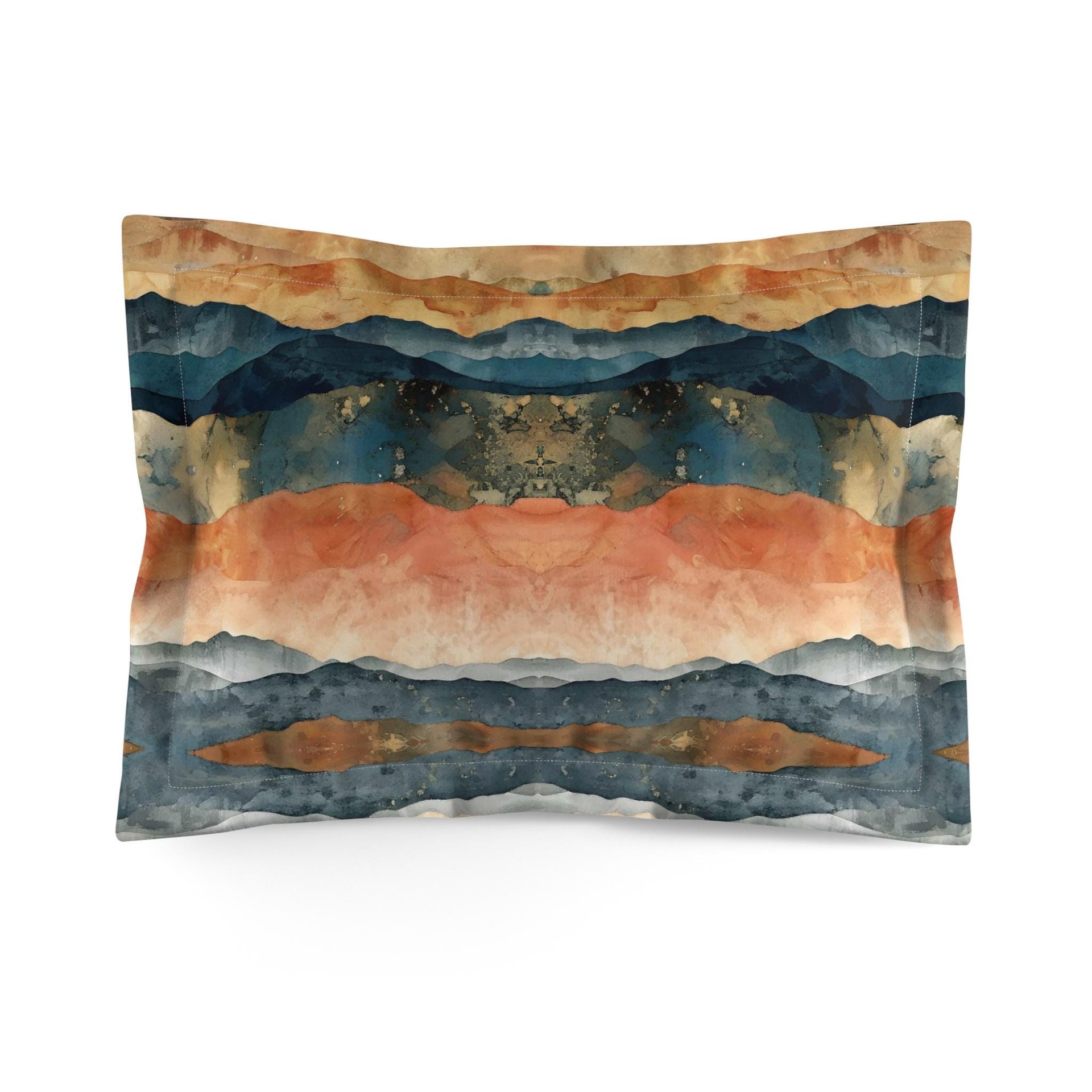 Abstract Stripes Boho standard pillow sham