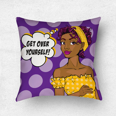 Sarcastic Throw Pillow, Whimsical Pop Art 