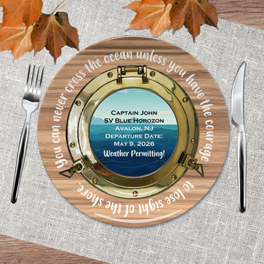 Personalized Retirement Gift Plate for a Sailor