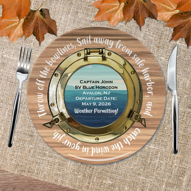 Personalized Retirement Gift Plate for a Sailor