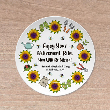Personalized Retirement Gift Plate